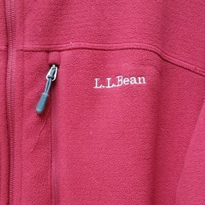L.L.BEAN | CRANBERRY RED FLEECE JACKET, SZ L